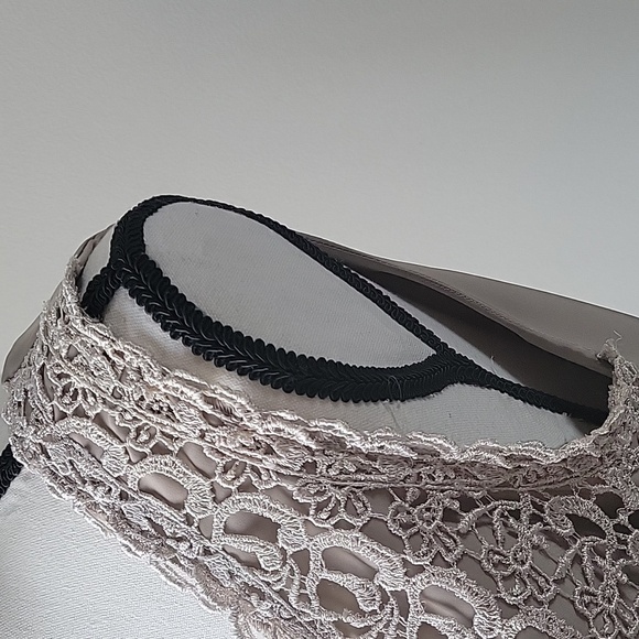 Sonya Ratay For San Andre Taupe Lace‎ Women's Top Size Medium Vintage - Picture 7 of 8